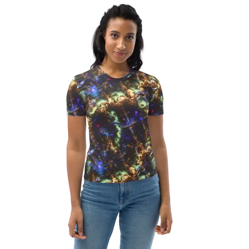 Nebula Shards on a Women's Crew Neck T-Shirt