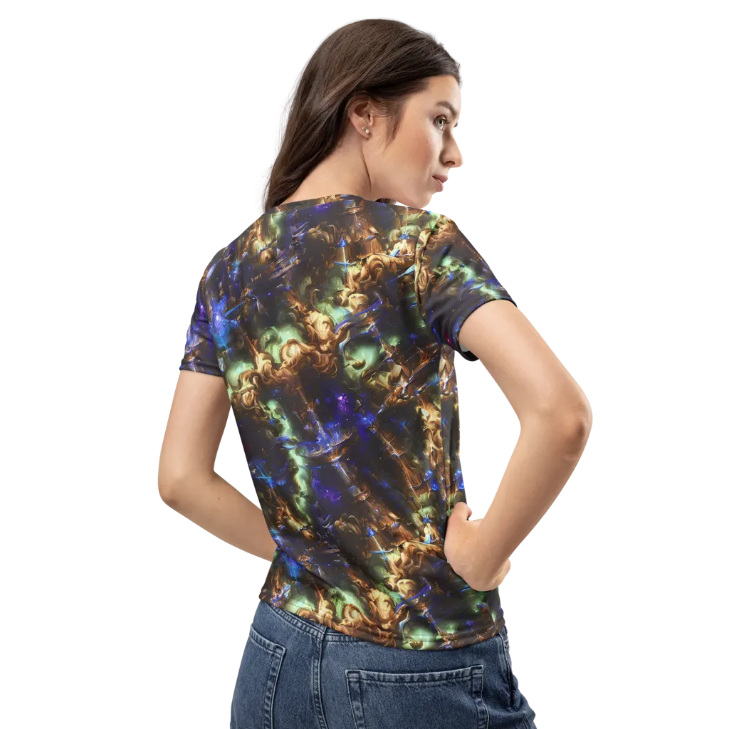 Nebula Shards on Women's Crew Neck T-Shirt — Back