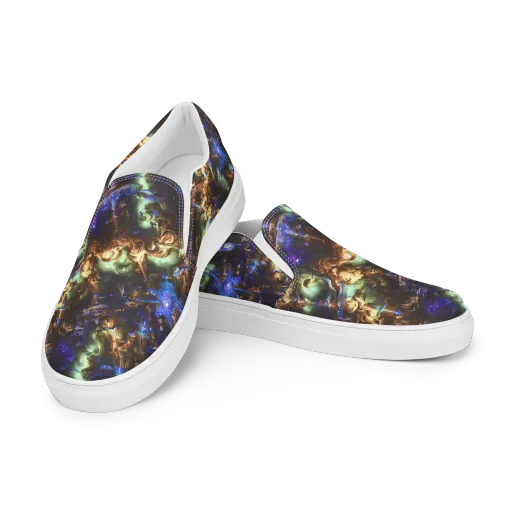 Nebula Shards on a Men's Slip-On Canvas Shoes