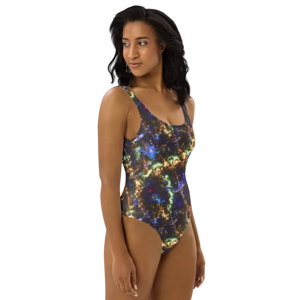 Nebula Shards on One-Piece Swimsuit — Right