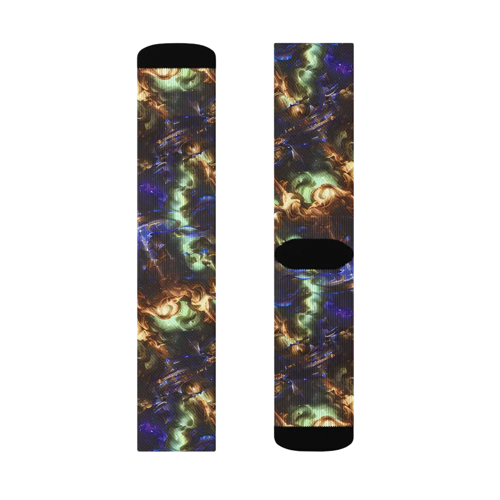 Nebula Shards on Socks — Left Sock