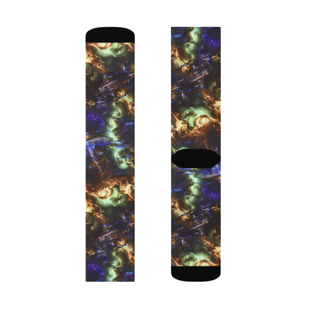 Nebula Shards on Socks — Right Sock