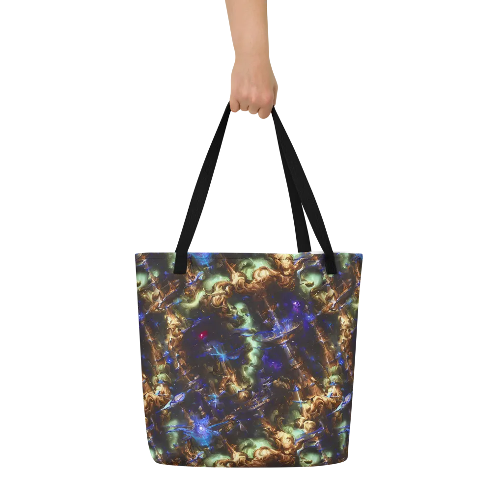 Nebula Shards on Large Tote Bag W/ Pocket — Front