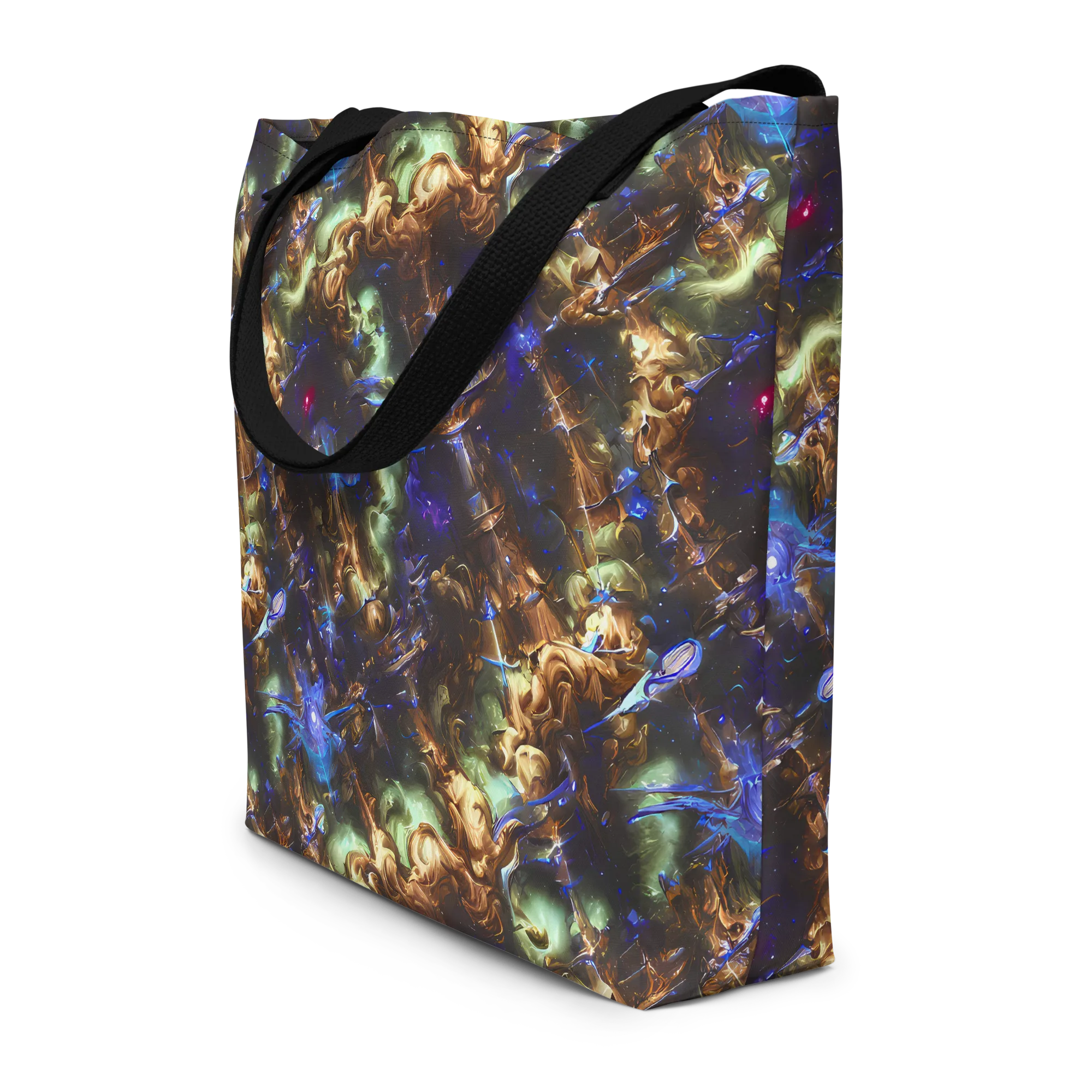 Nebula Shards on Large Tote Bag W/ Pocket — Front