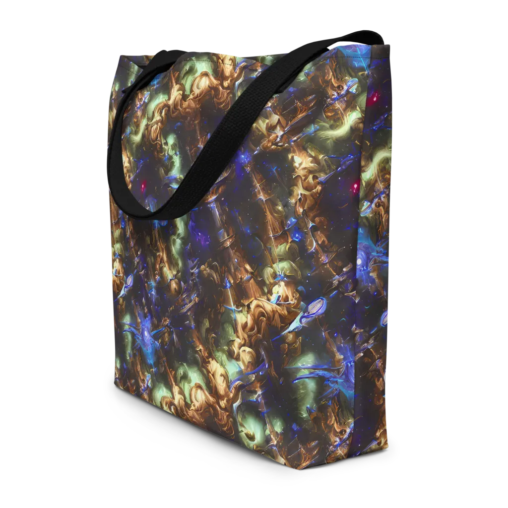 Nebula Shards on Large Tote Bag W/ Pocket — Front