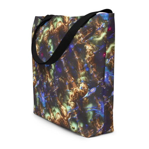 Nebula Shards on a Large Tote Bag W/ Pocket
