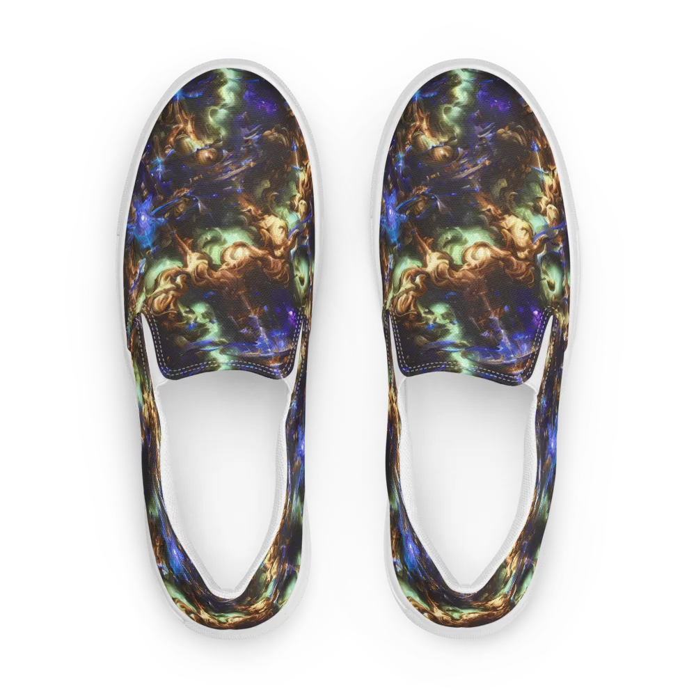 Nebula Shards on Women's Slip-On Canvas Shoes — Front