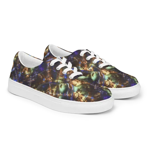 Nebula Shards on a Men's Lace-Up Canvas Shoes