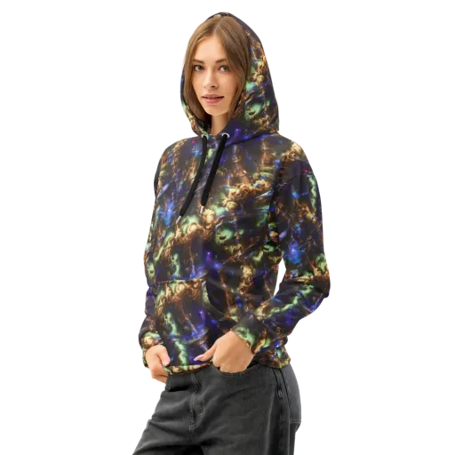 Nebula Shards on a Cotton Hoodie