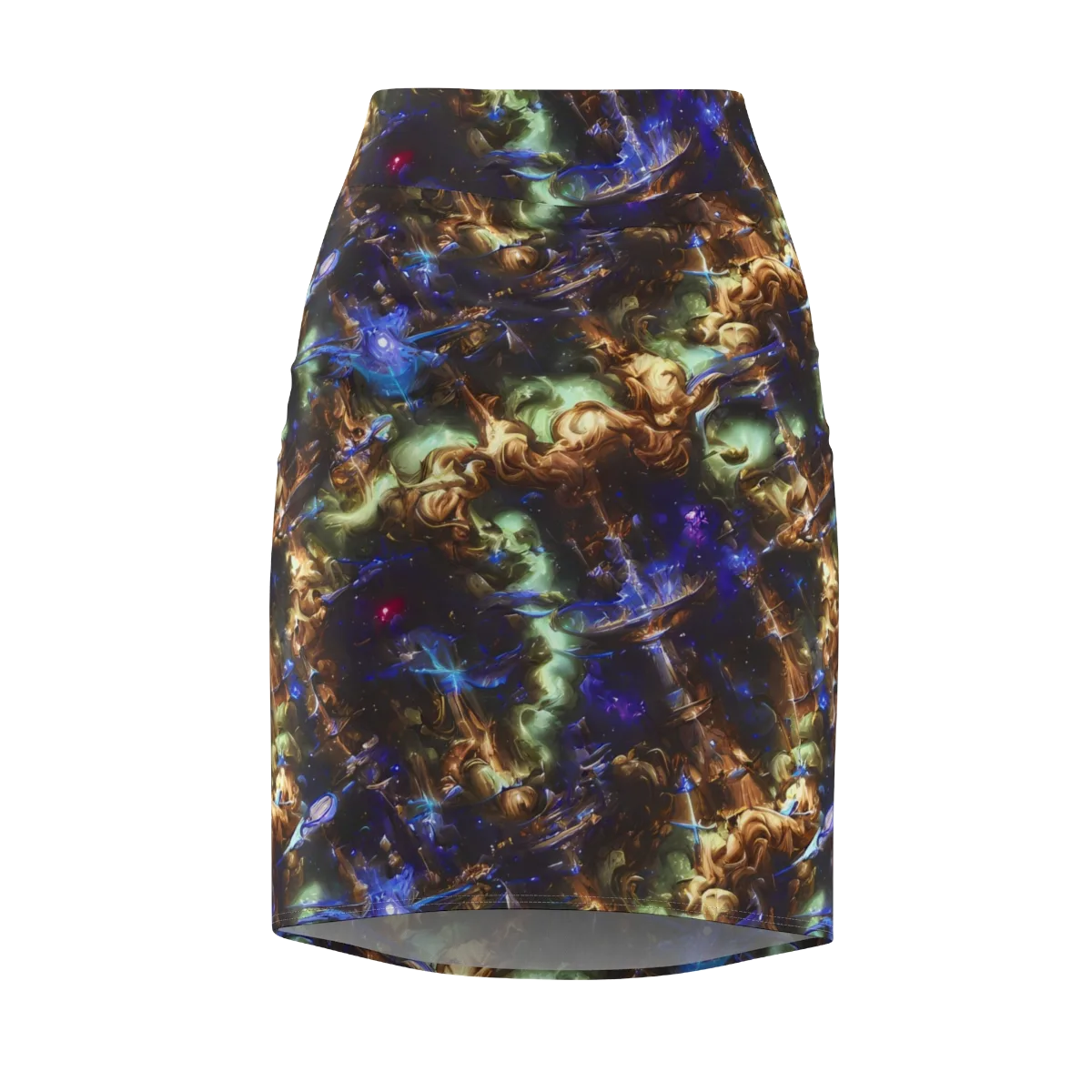 Nebula Shards on Pencil Skirt — Front