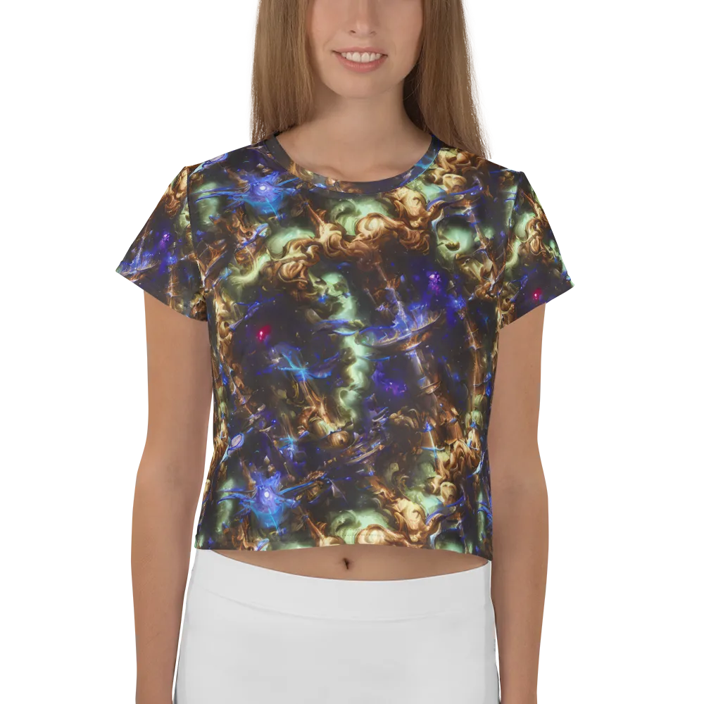 Nebula Shards on Crop Tee — Front