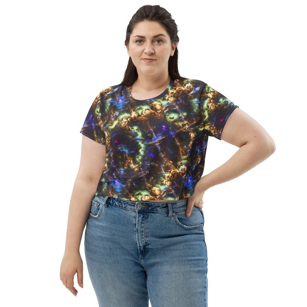 Nebula Shards on Crop Tee — Front