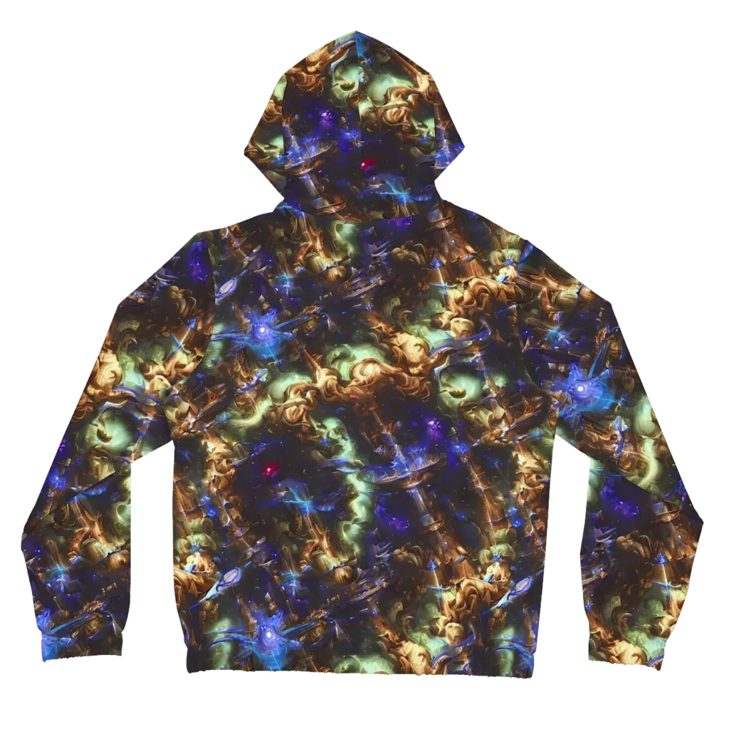 Nebula Shards on Women's Full-Zip Hoodie — Back