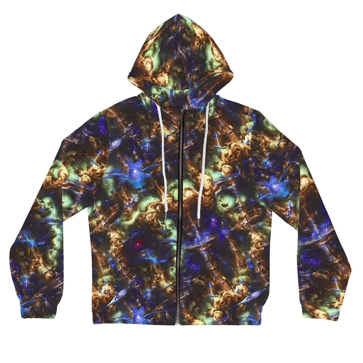 Nebula Shards on Women's Full-Zip Hoodie — Front