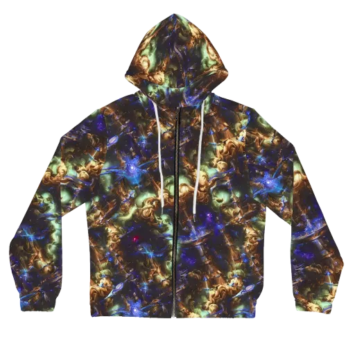 Nebula Shards on a Women's Full-Zip Hoodie