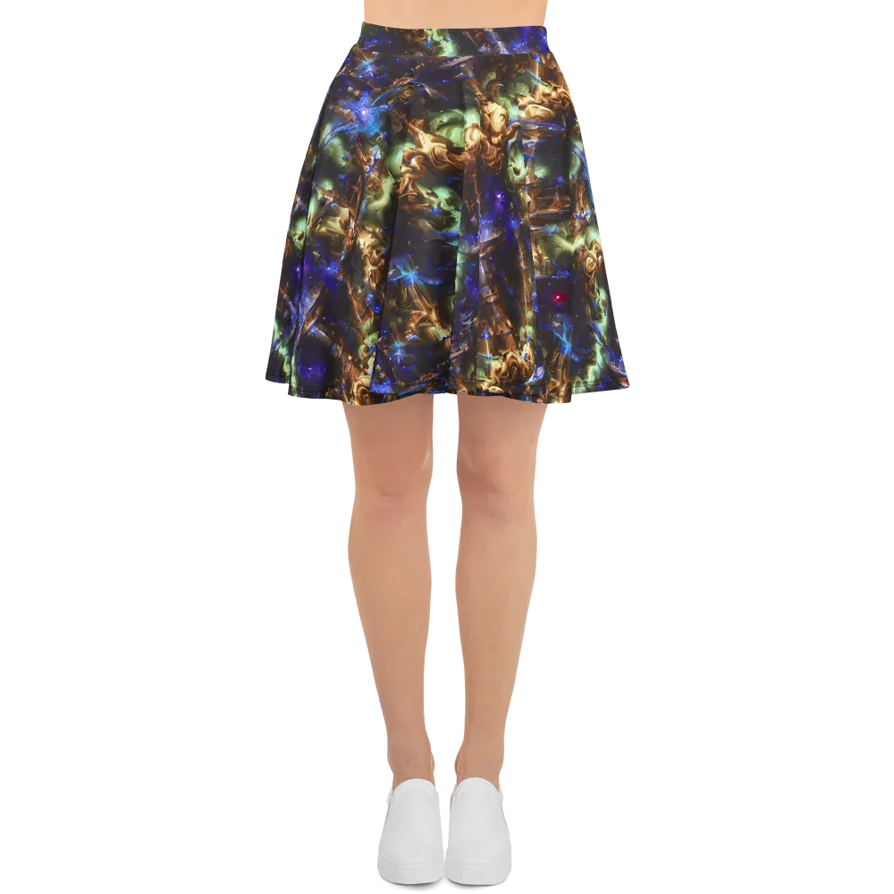 Nebula Shards on Skater Skirt — Front
