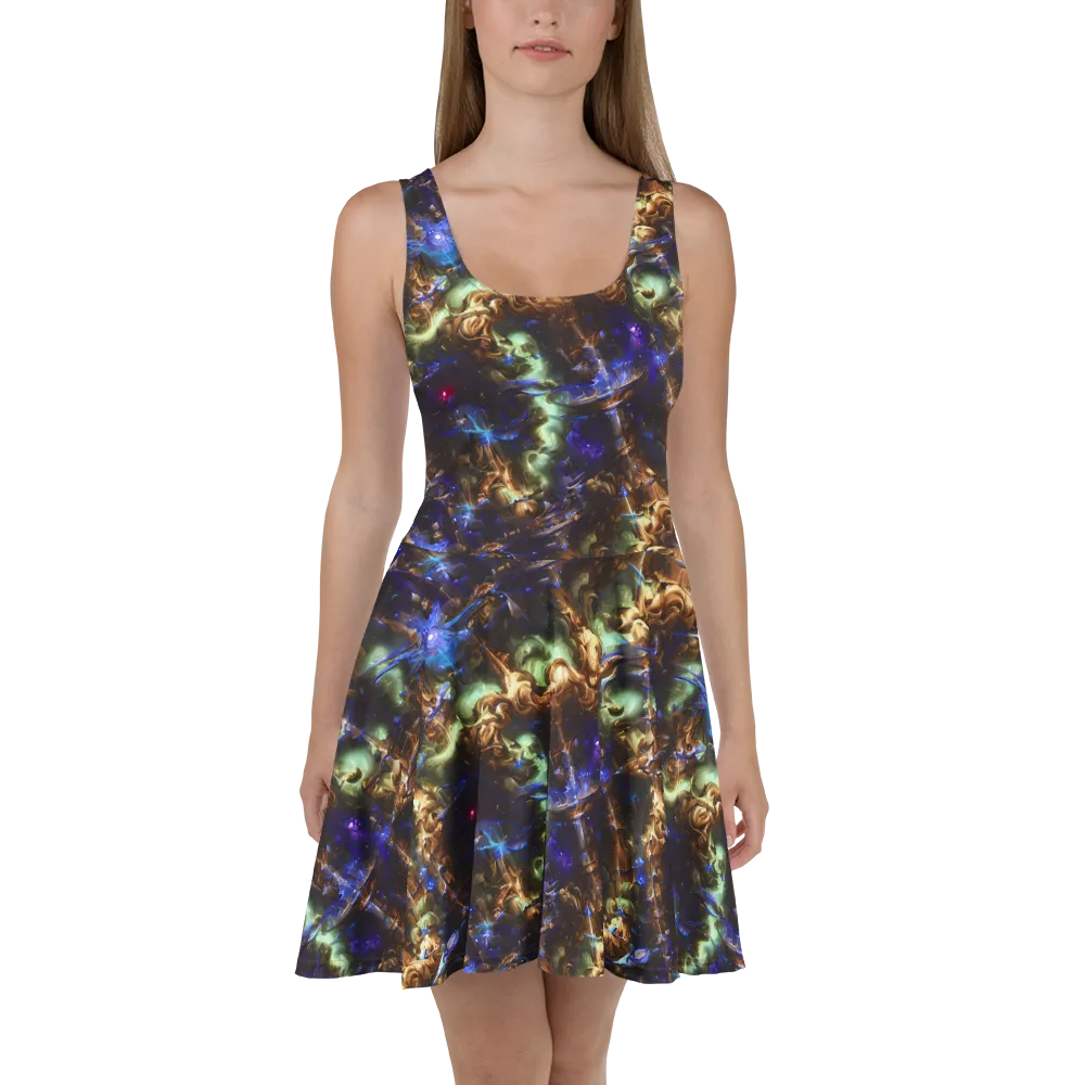 Nebula Shards on Skater Dress — Front