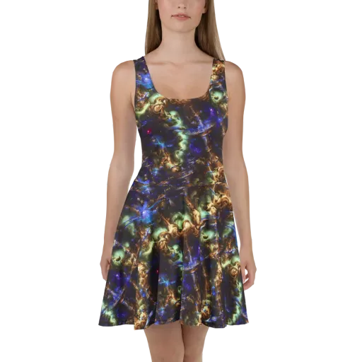 Nebula Shards on a Skater Dress
