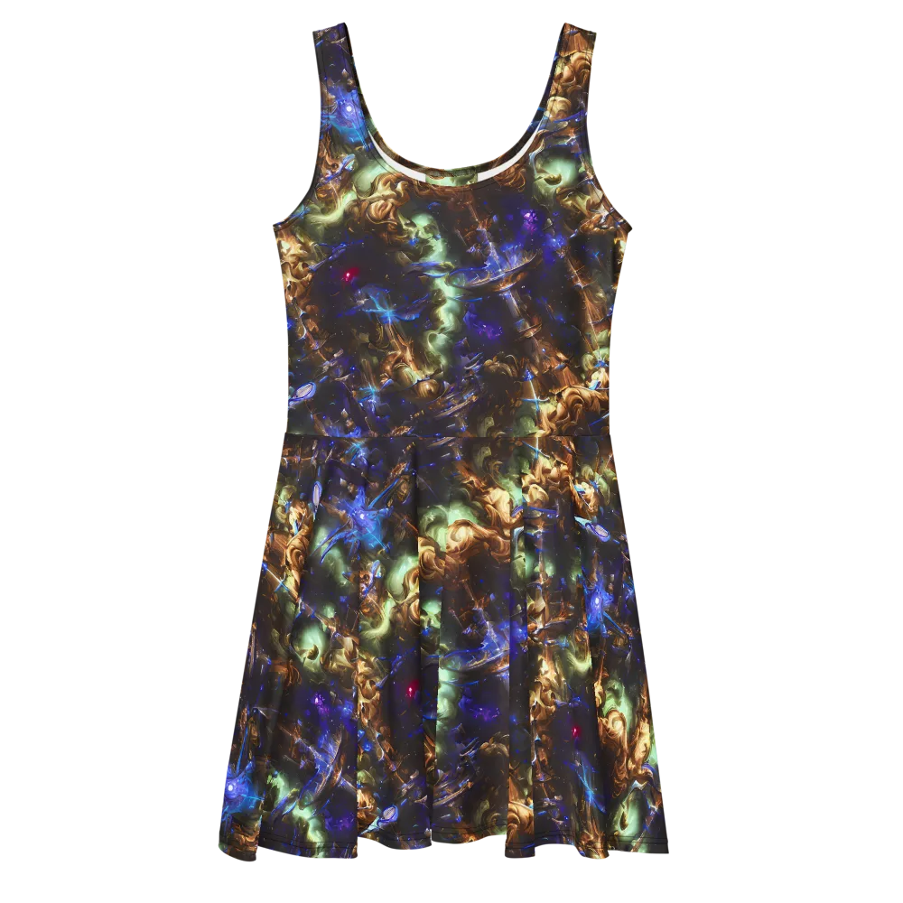 Nebula Shards on Skater Dress — Front