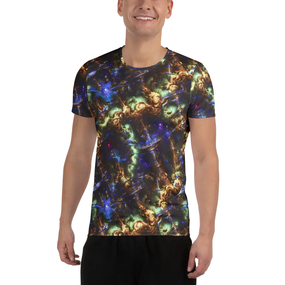 Nebula Shards on Men's Athletic T-Shirt — Front
