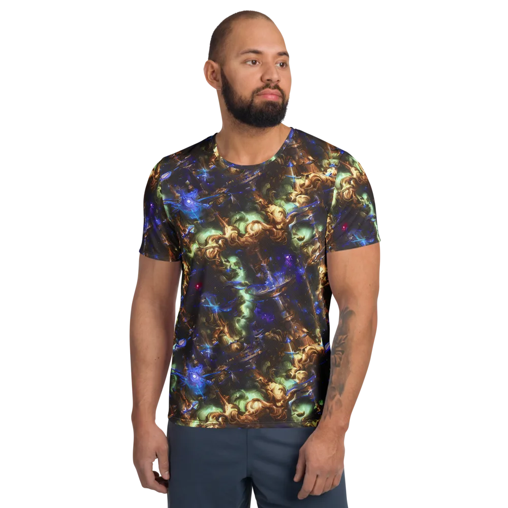 Nebula Shards on Men's Athletic T-Shirt — Front