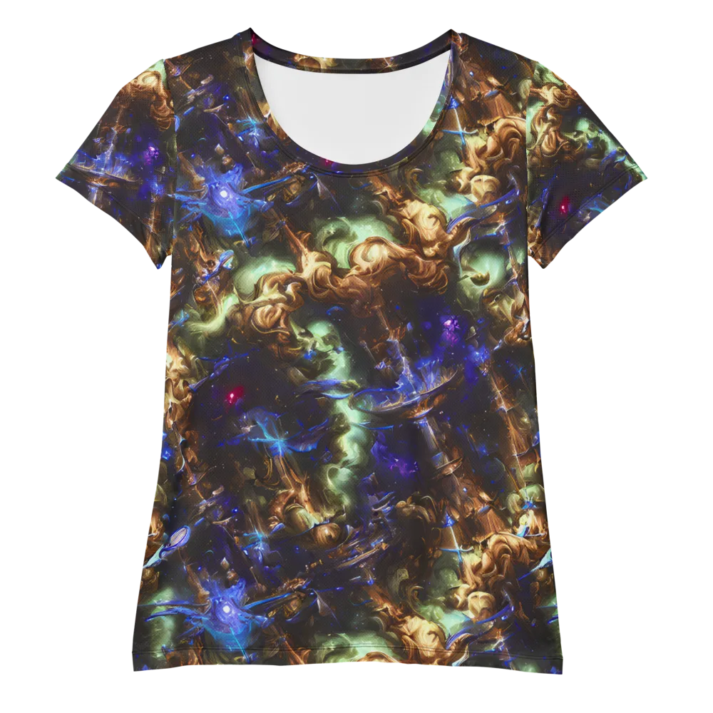 Nebula Shards on Women's Athletic T-Shirt — Front