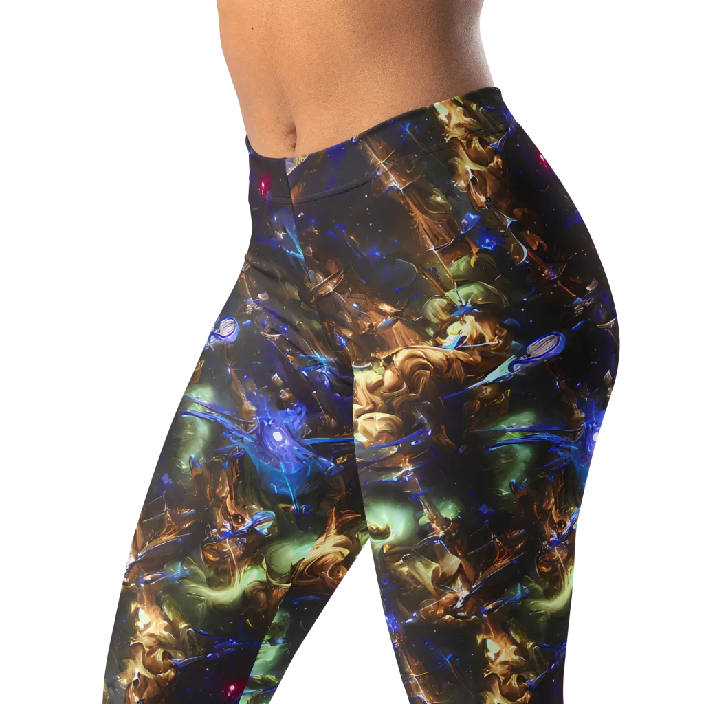 Nebula Shards on Leggings — Left Front