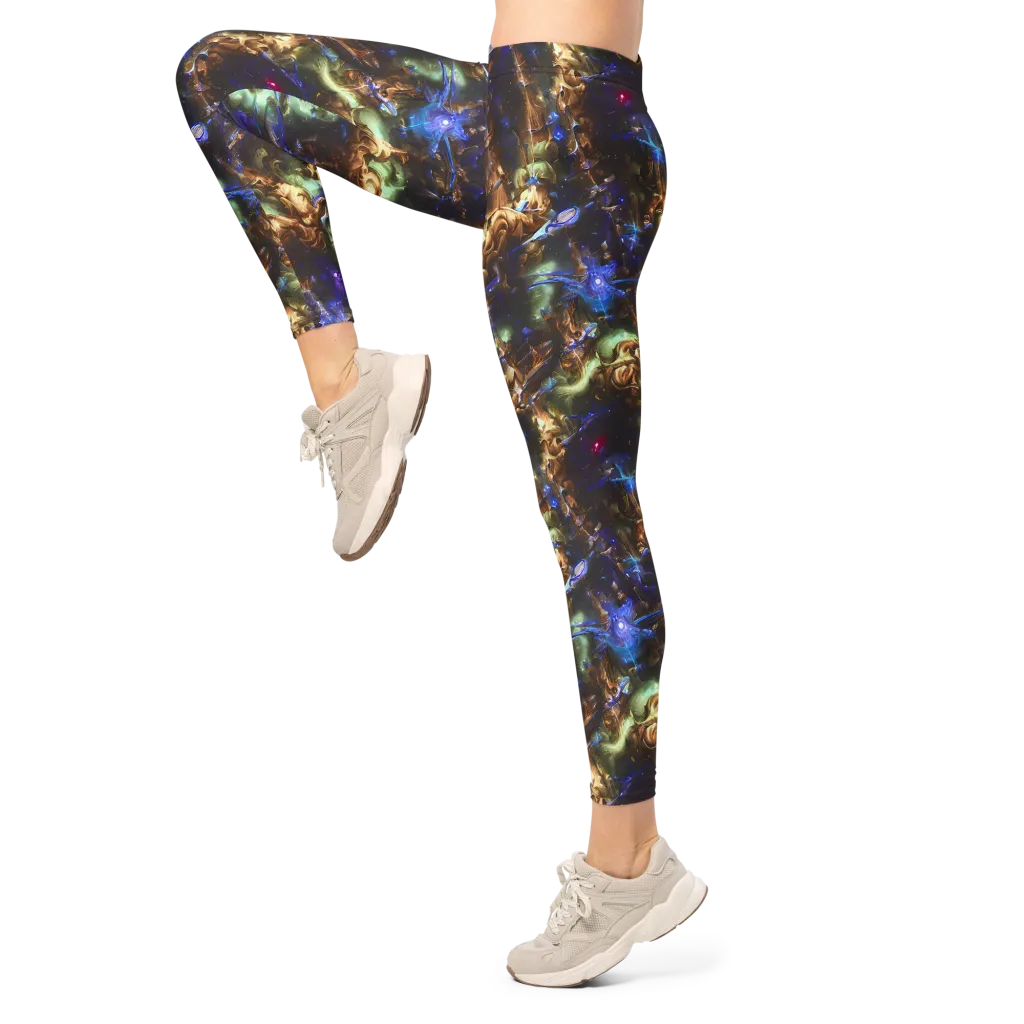 Nebula Shards on Leggings — Left