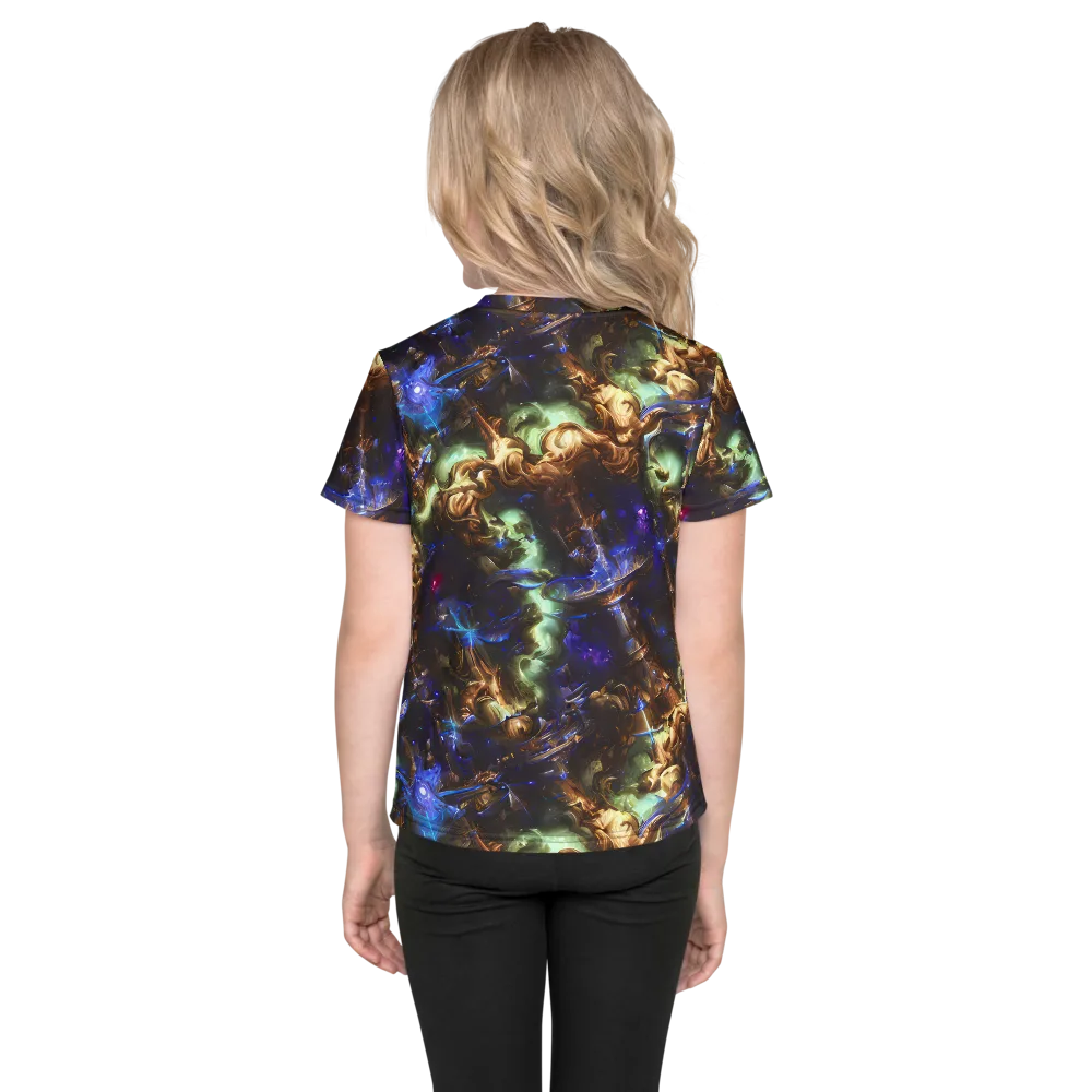 Nebula Shards on Kids Crew Neck T-Shirt — Back