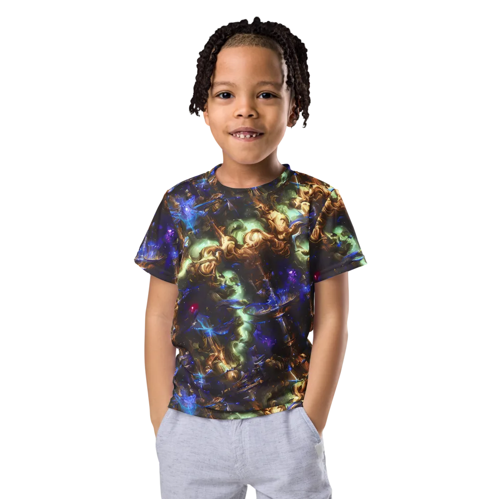 Nebula Shards on Kids Crew Neck T-Shirt — Front
