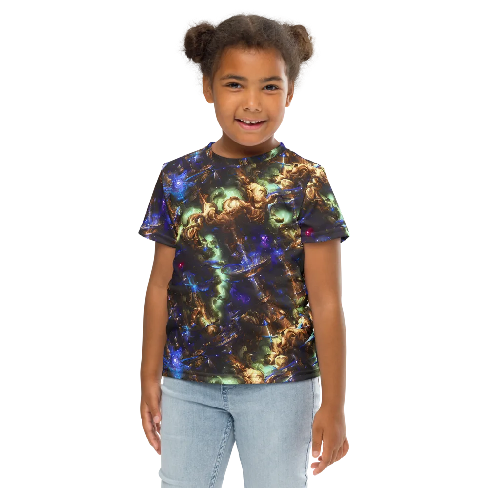 Nebula Shards on Kids Crew Neck T-Shirt — Front