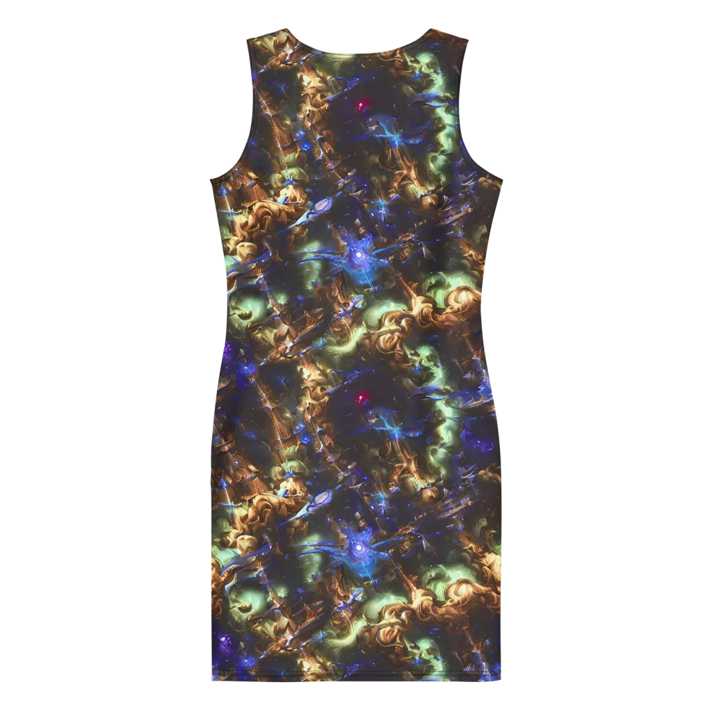 Nebula Shards on Bodycon Dress — Back