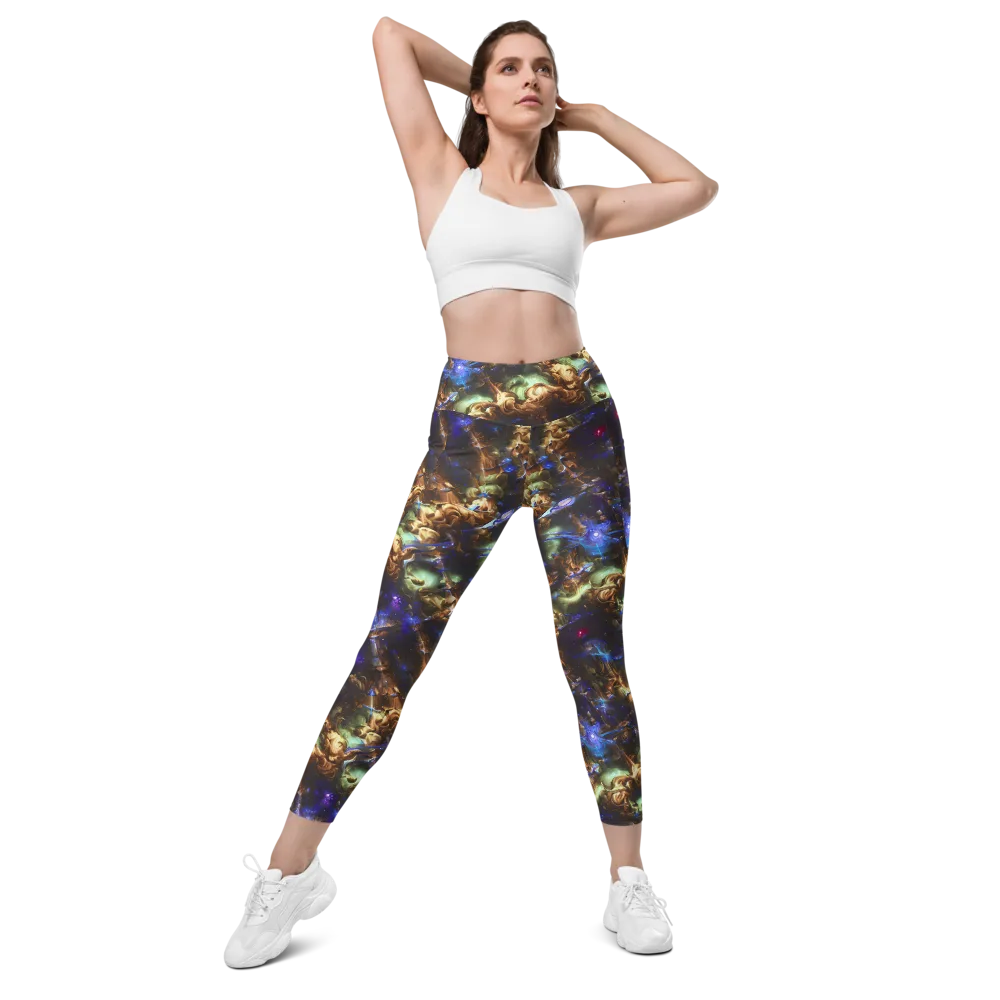 Nebula Shards on Leggings with Pockets — Front