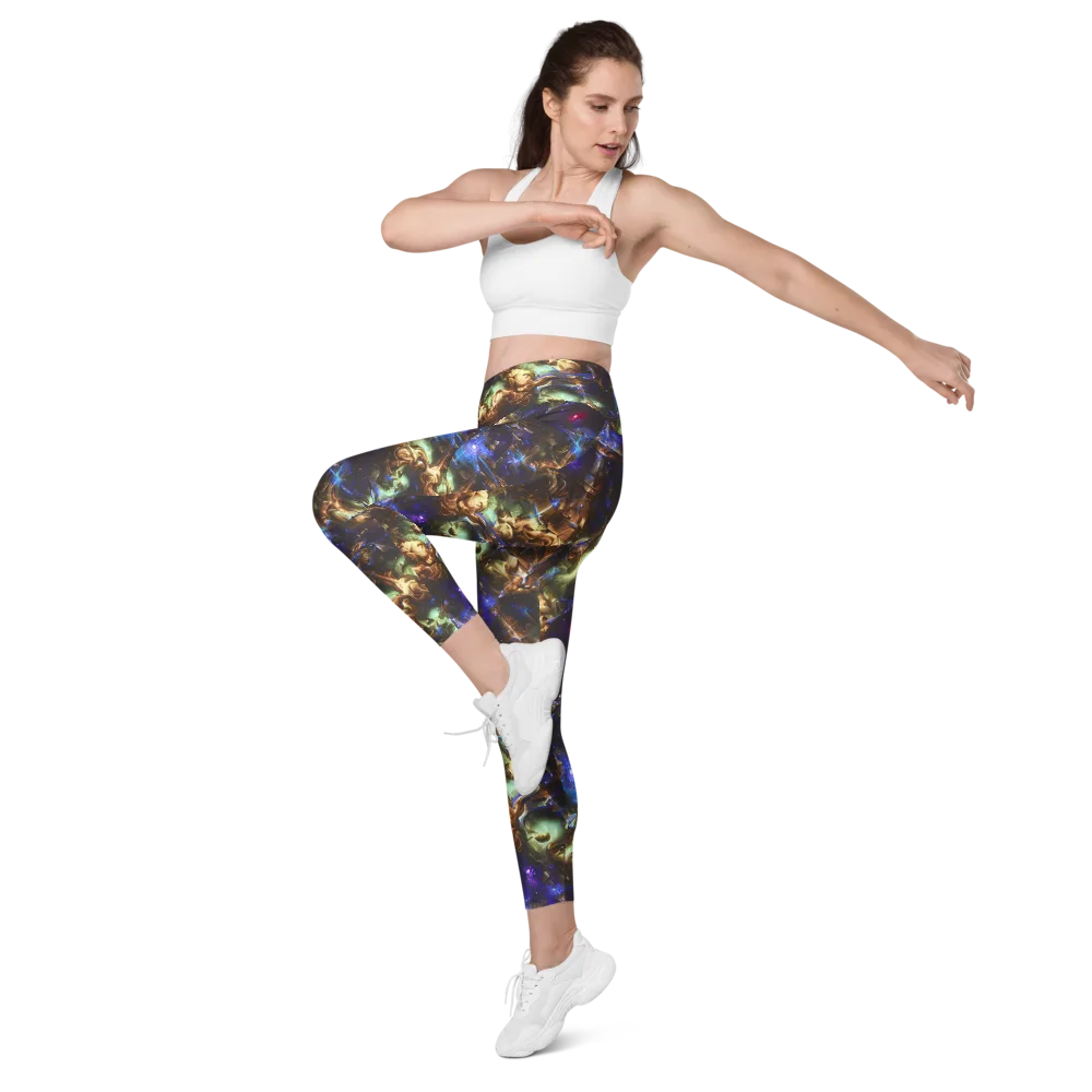 Nebula Shards on Leggings with Pockets — Left Front