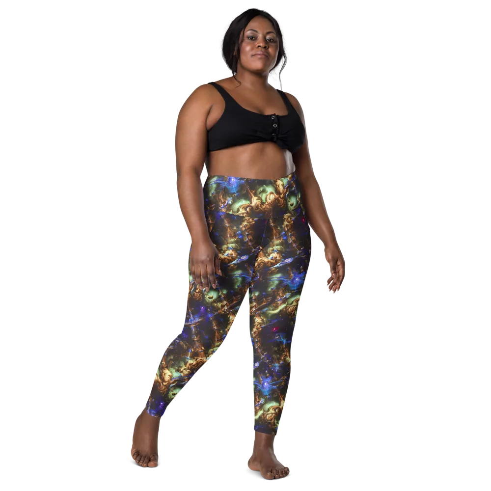 Nebula Shards on Leggings with Pockets — Front
