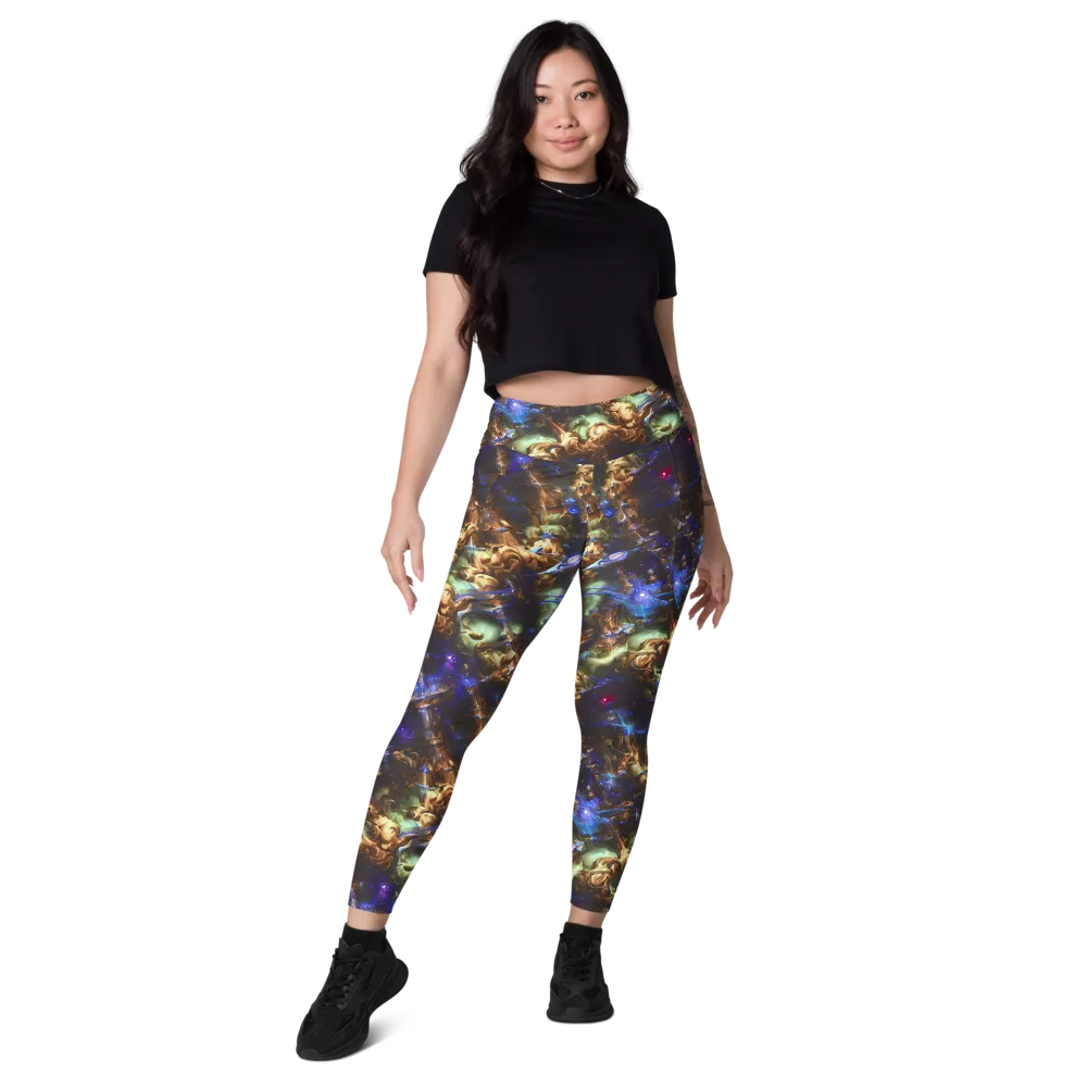 Nebula Shards on Leggings with Pockets — Front