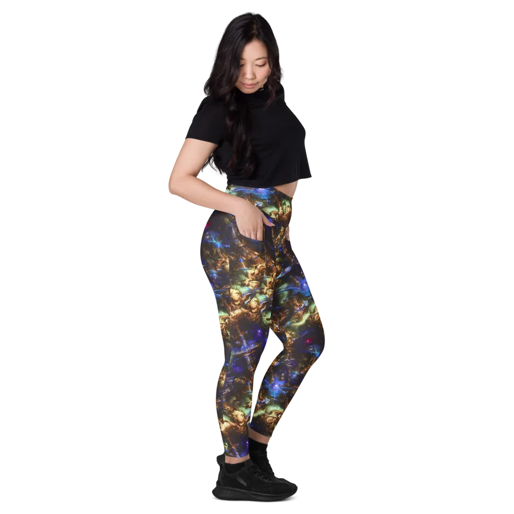 Nebula Shards on Leggings with Pockets — Right