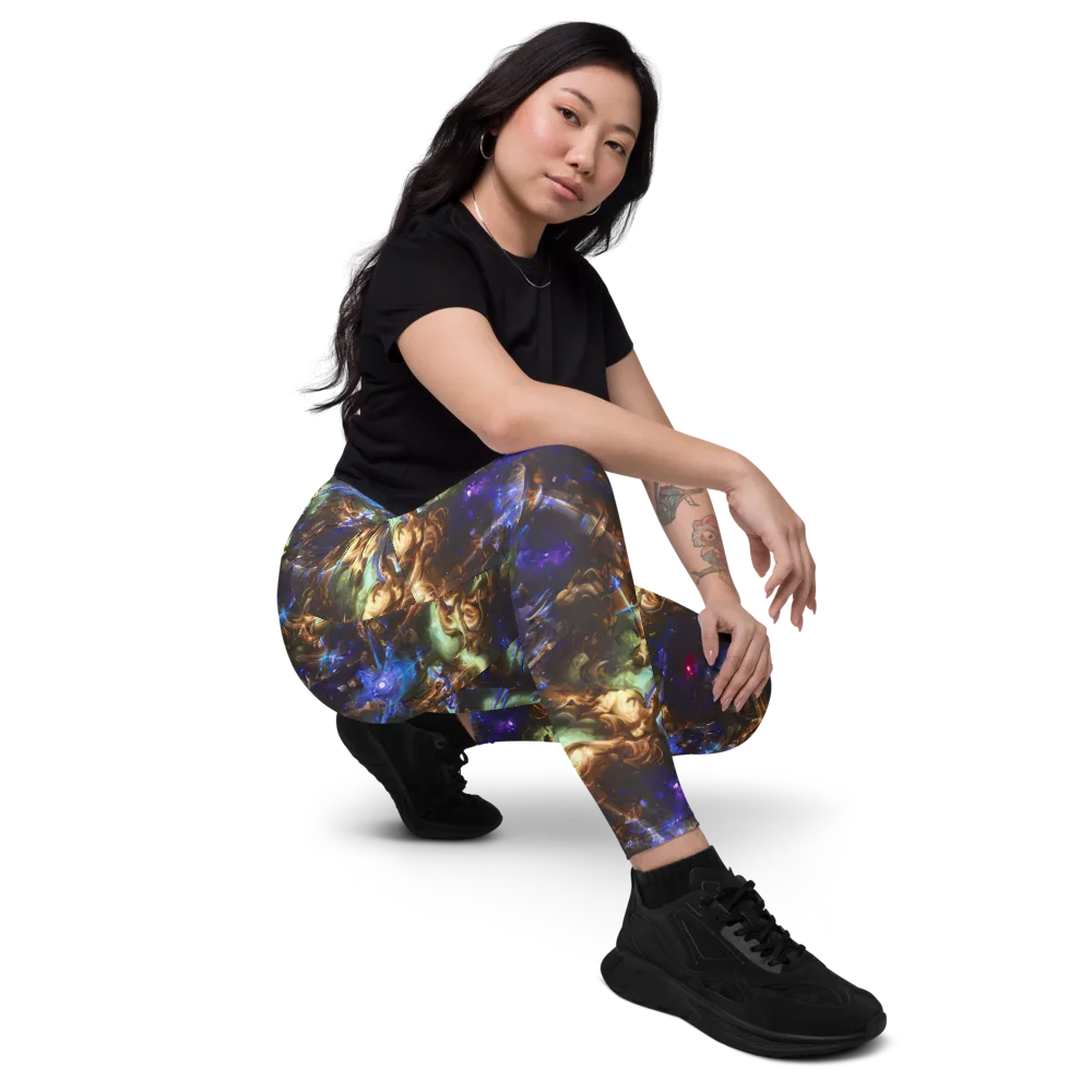 Nebula Shards on Leggings with Pockets — Right Front