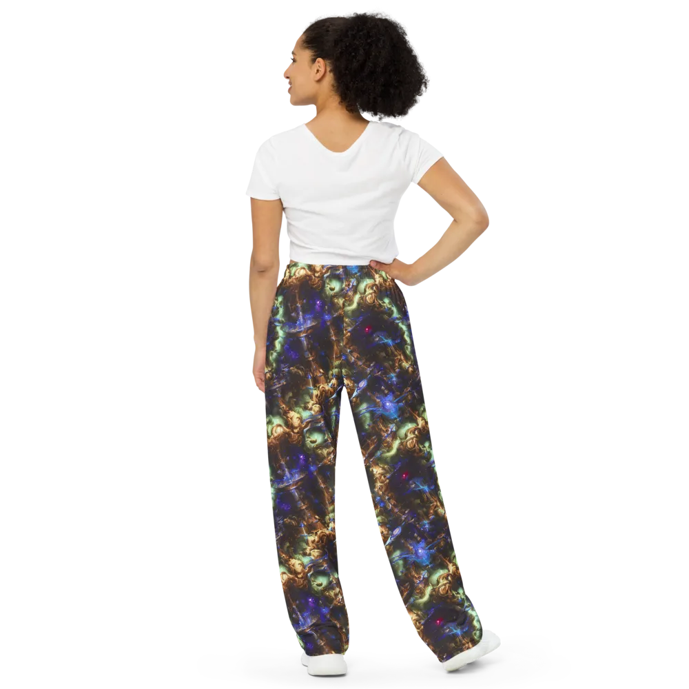Nebula Shards on Wide-Leg Pants — Back