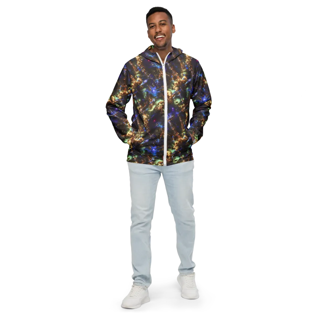 Nebula Shards on Men's Windbreaker — Front