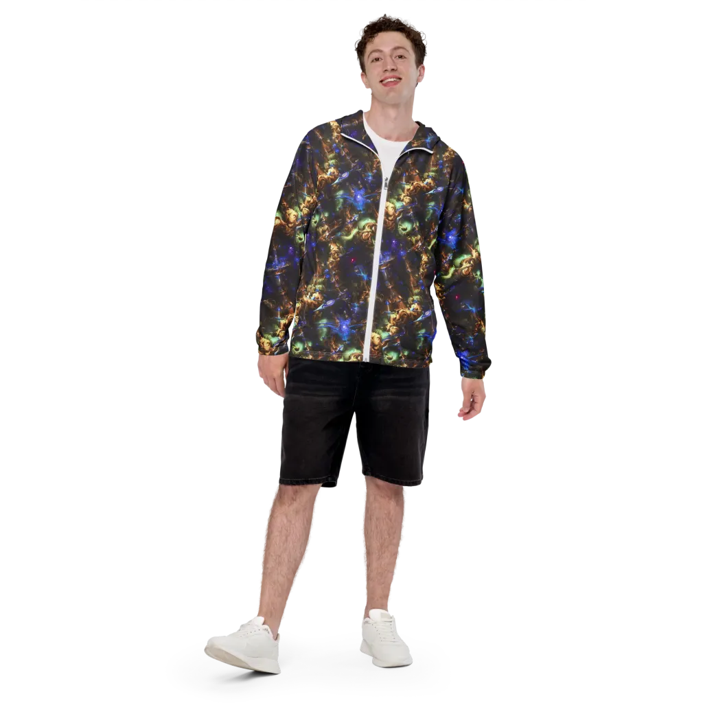 Nebula Shards on Men's Windbreaker — Front