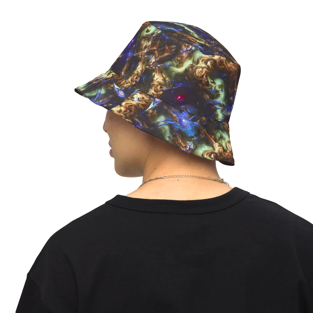 Nebula Shards on Reversible Bucket Hat — Back Inside