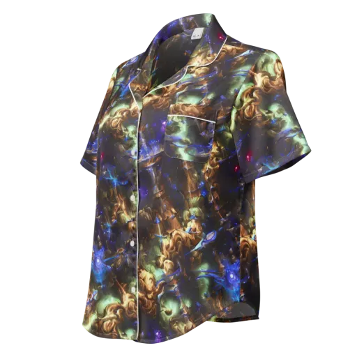 Nebula Shards on a Women's Short Sleeve Pajama Top