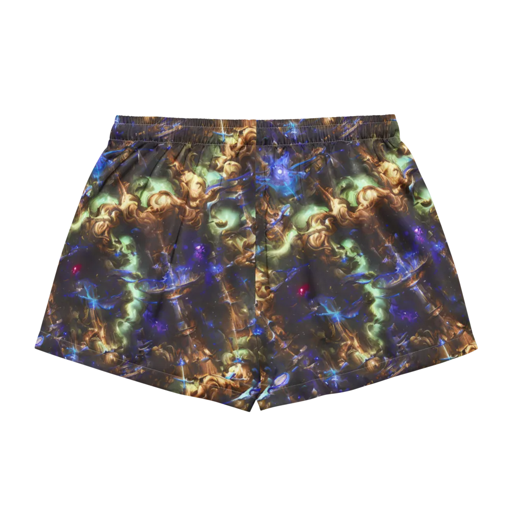 Nebula Shards on Women's Pajama Shorts — Back