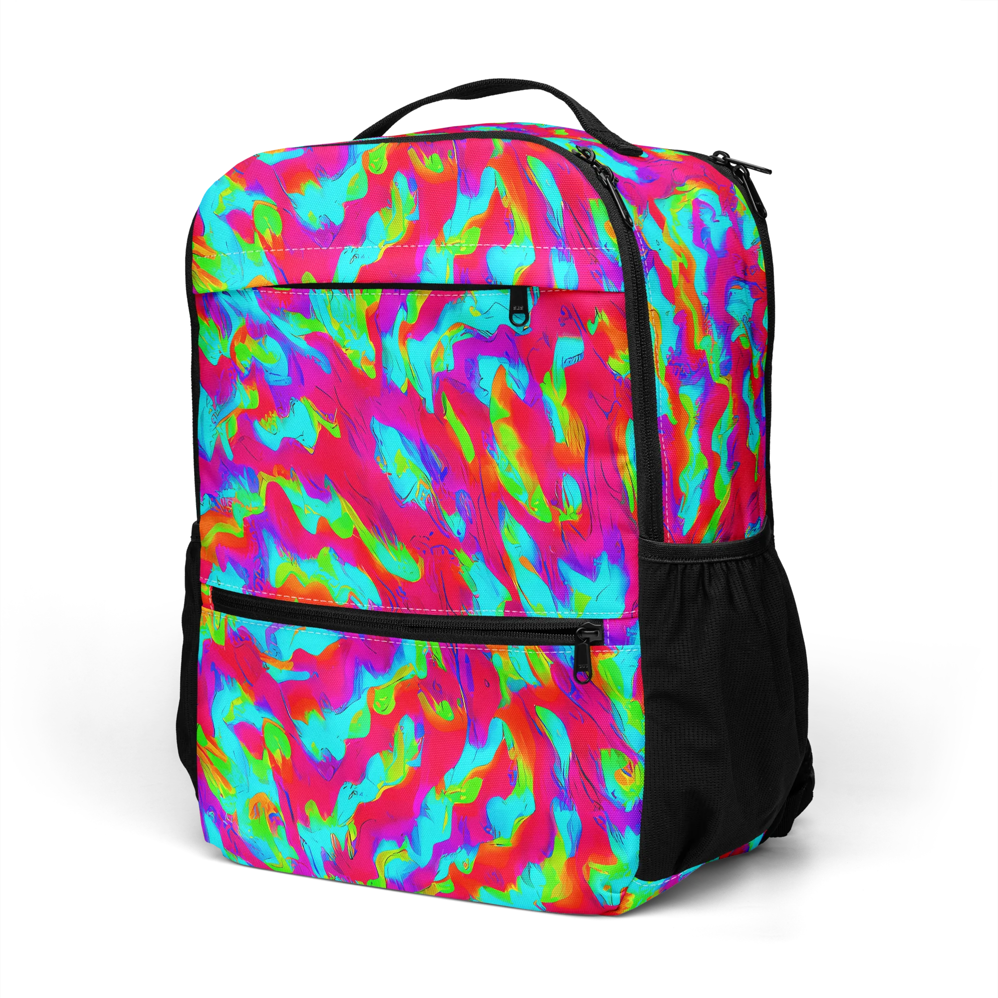 Fluorescent Cascade on Utility Backpack — Left Front