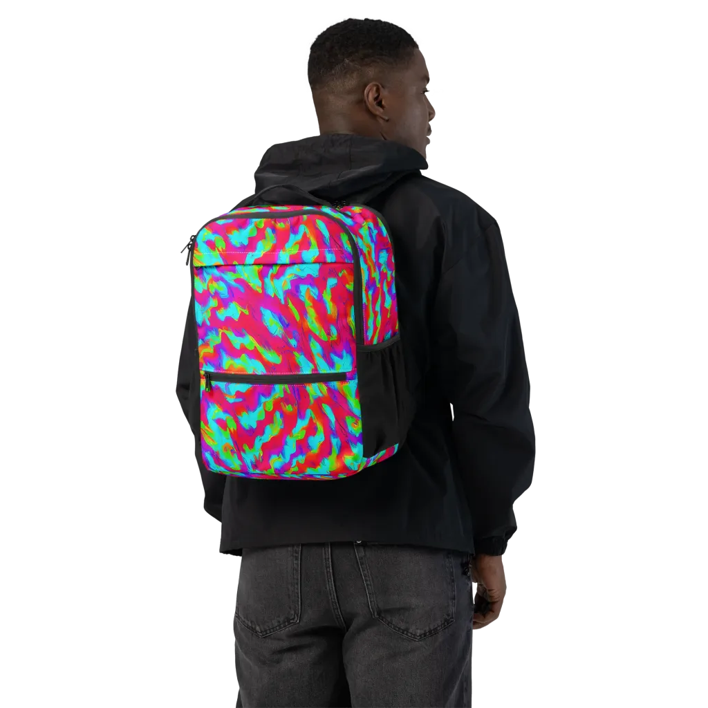 Fluorescent Cascade on Utility Backpack — Back