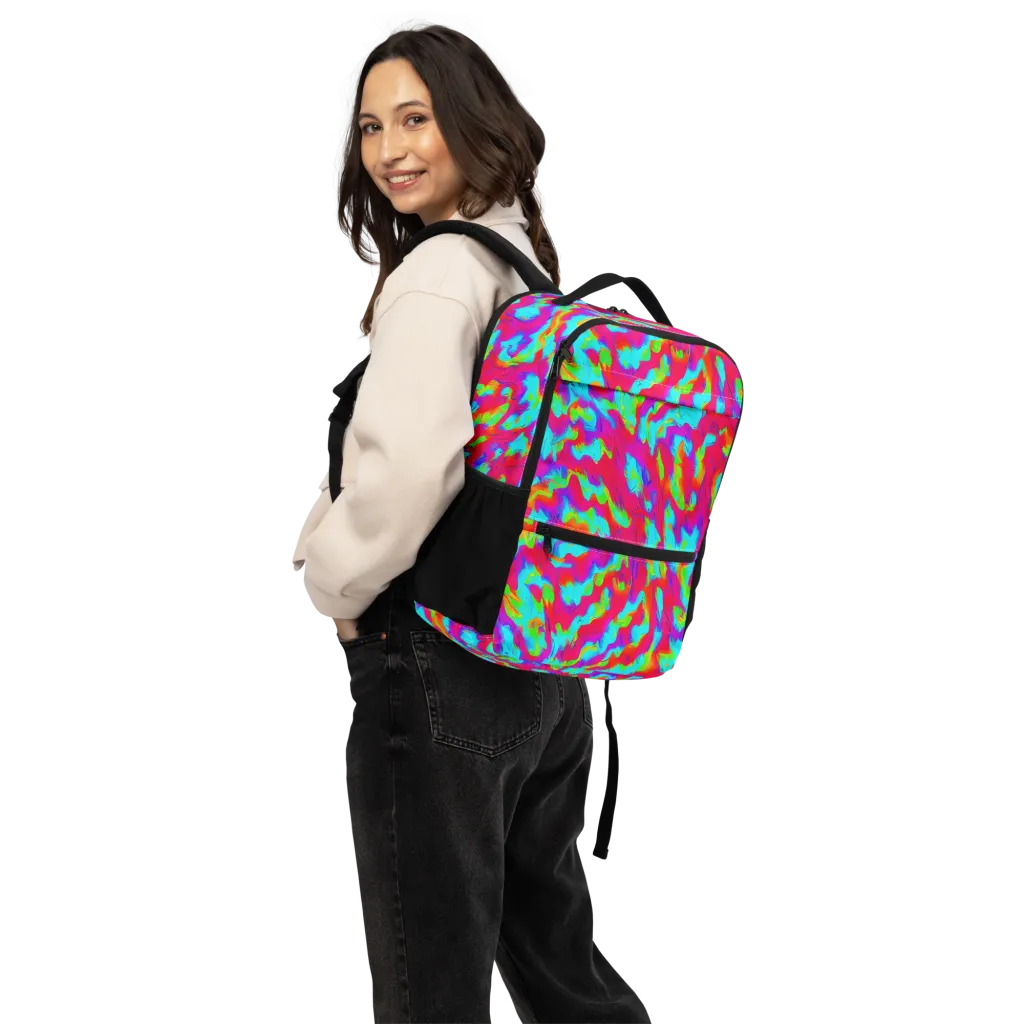 Fluorescent Cascade on Utility Backpack — Back