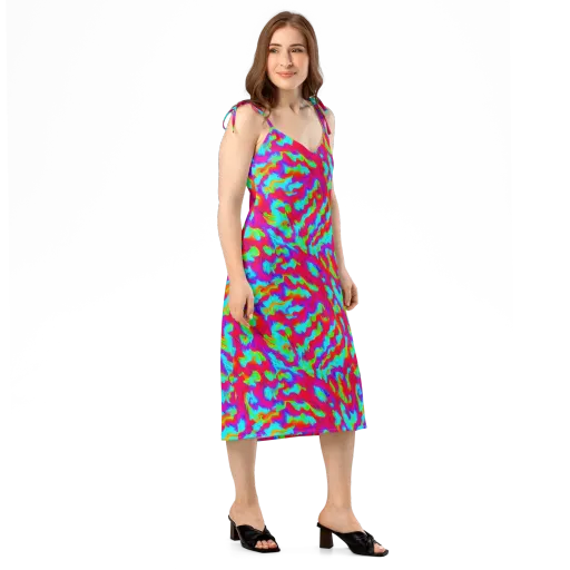 Fluorescent Cascade on a Slip Dress
