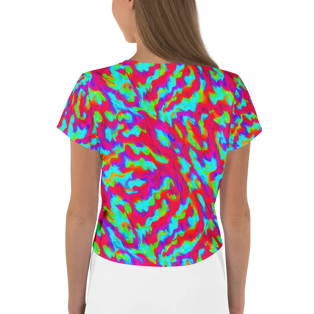 Fluorescent Cascade on Crop Tee — Back