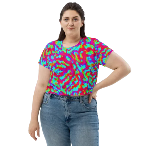 Fluorescent Cascade on a Crop Tee